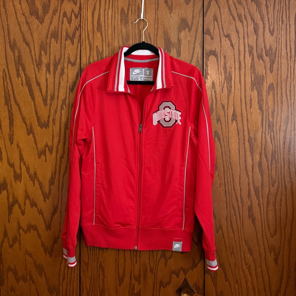 Nike Ohio State Buckeyes Full Zip Track Jacket Red Size Small